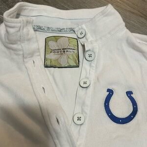 Tommy Bahama White Shirt with Blue Emblem